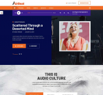 响应式多用途音频播客和音乐网站源码HTML模板可用音频试听，mp3音乐播放，音乐博