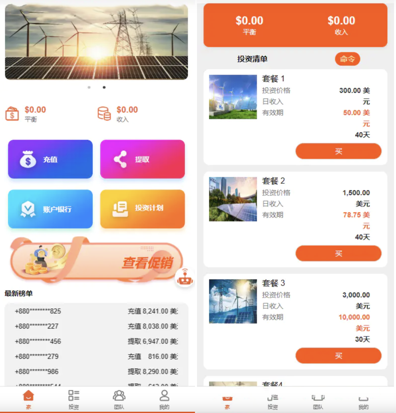 海外投资理财源码-英文版投资分销源码图1