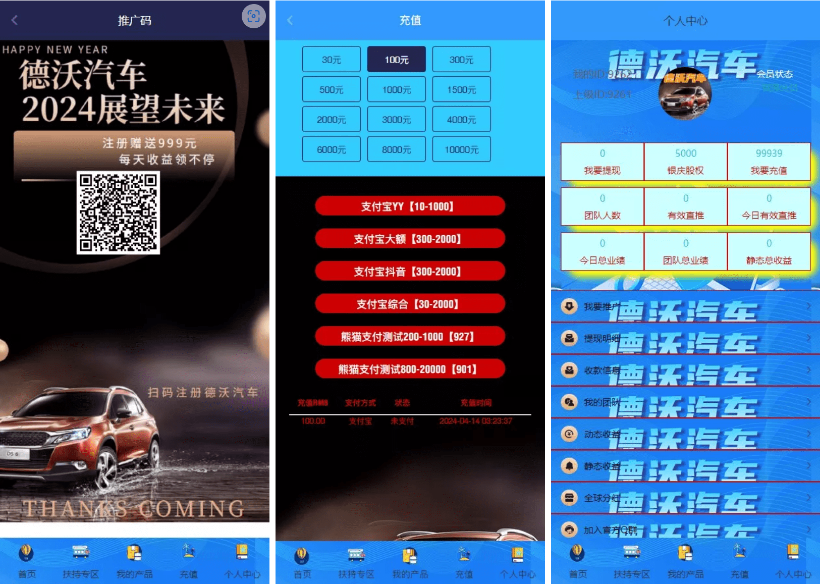 汽车租凭理财投资源码-德沃汽车投资理财源码图1