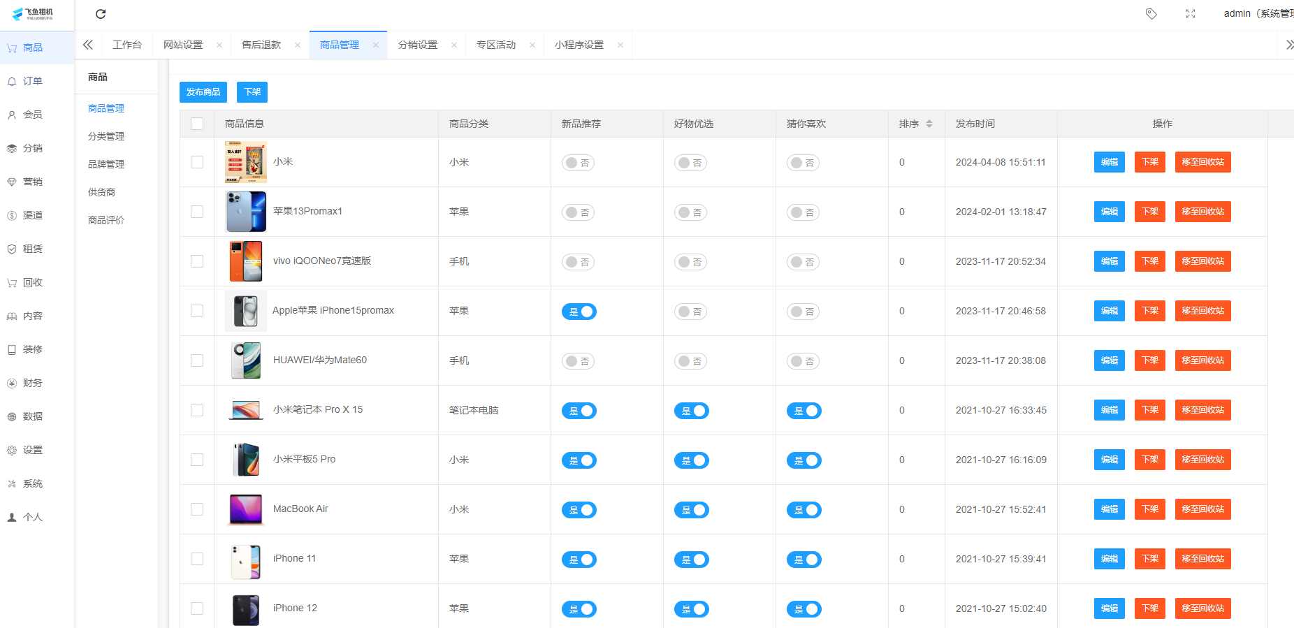 手机回收在线租赁系统-电子产品售卖商城源码-二手商城系统源码图5