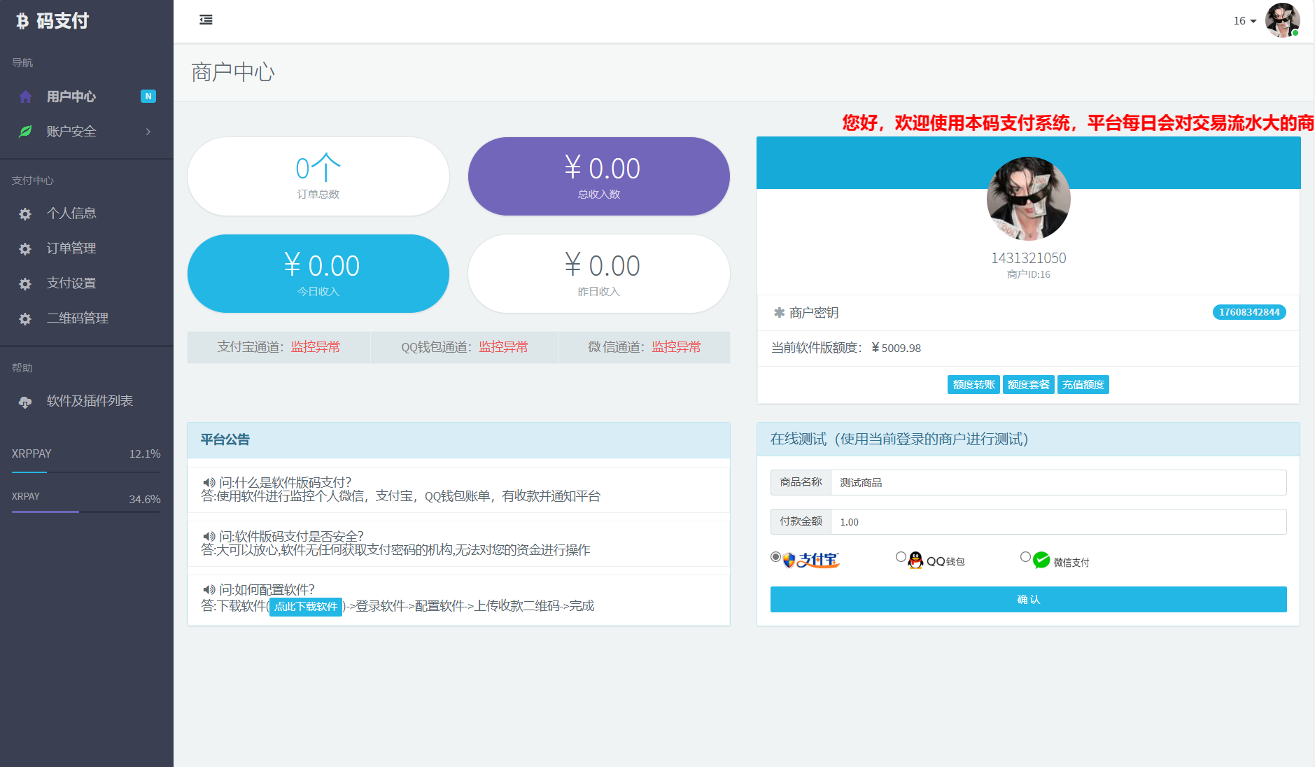 全新码支付系统源码-个人免签支付系统源码图2