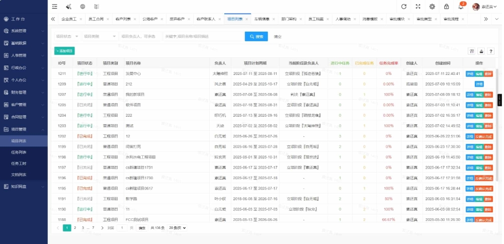 企业OA办公系统+crm客户管理系统图1